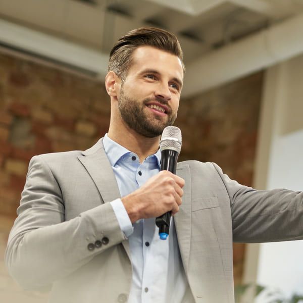 man speaking
