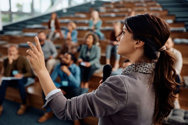 woman speaking